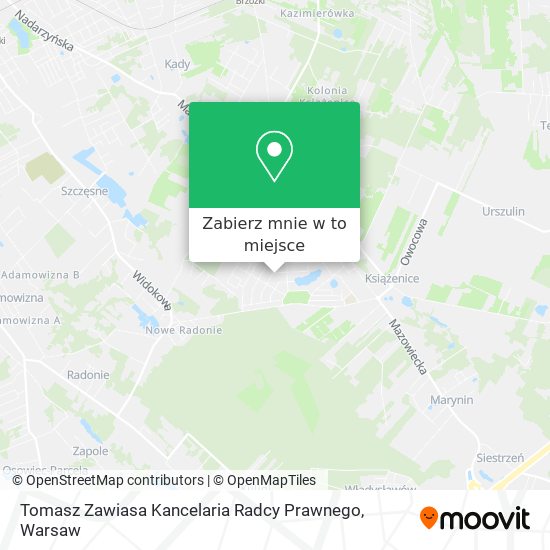 Mapa Tomasz Zawiasa Kancelaria Radcy Prawnego