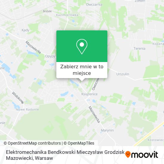 Mapa Elektromechanika Bendkowski Mieczysław Grodzisk Mazowiecki