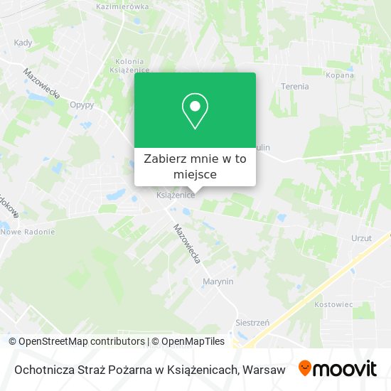 Mapa Ochotnicza Straż Pożarna w Książenicach