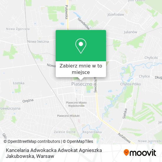 Mapa Kancelaria Adwokacka Adwokat Agnieszka Jakubowska