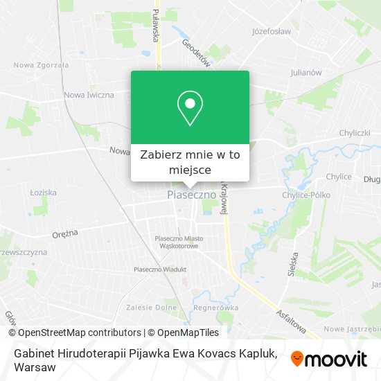 Mapa Gabinet Hirudoterapii Pijawka Ewa Kovacs Kapluk