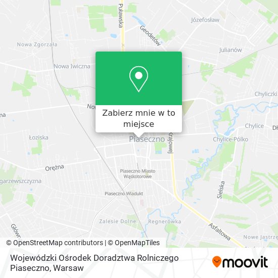 Mapa Wojewódzki Ośrodek Doradztwa Rolniczego Piaseczno