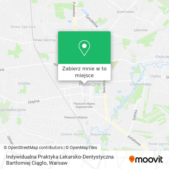 Mapa Indywidualna Praktyka Lekarsko-Dentystyczna Bartłomiej Ciągło