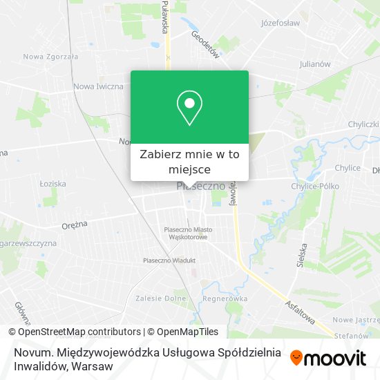 Mapa Novum. Międzywojewódzka Usługowa Spółdzielnia Inwalidów