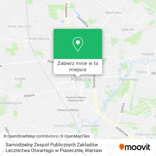 Mapa Samodzielny Zespół Publicznych Zakładów Lecznictwa Otwartego w Piasecznie