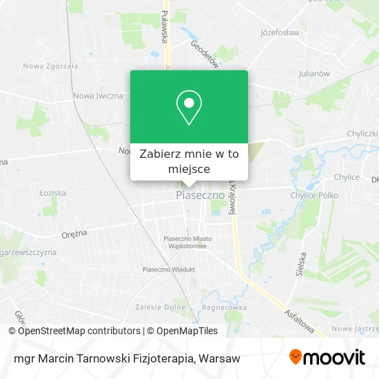 Mapa mgr Marcin Tarnowski Fizjoterapia