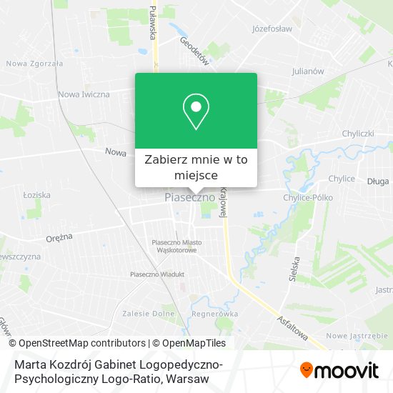 Mapa Marta Kozdrój Gabinet Logopedyczno-Psychologiczny Logo-Ratio