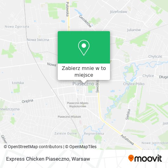 Mapa Express Chicken Piaseczno