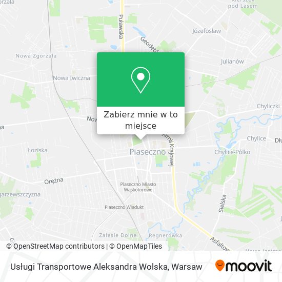 Mapa Usługi Transportowe Aleksandra Wolska