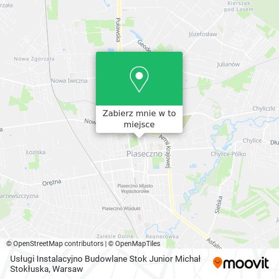 Mapa Usługi Instalacyjno Budowlane Stok Junior Michał Stokłuska