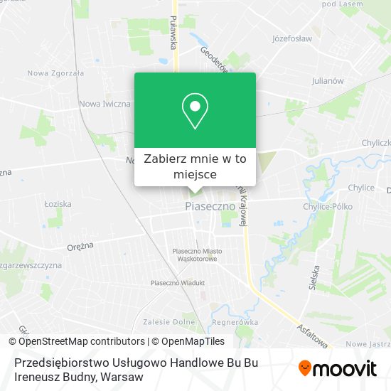 Mapa Przedsiębiorstwo Usługowo Handlowe Bu Bu Ireneusz Budny