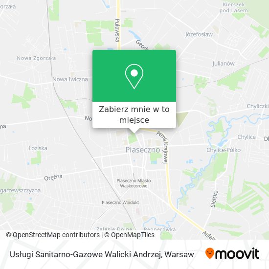 Mapa Usługi Sanitarno-Gazowe Walicki Andrzej