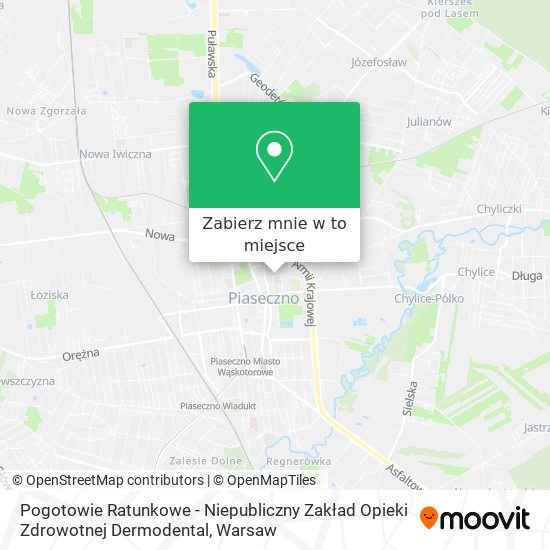 Mapa Pogotowie Ratunkowe - Niepubliczny Zakład Opieki Zdrowotnej Dermodental