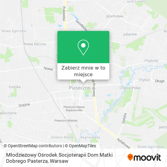 Mapa Młodzieżowy Ośrodek Socjoterapii Dom Matki Dobrego Pasterza