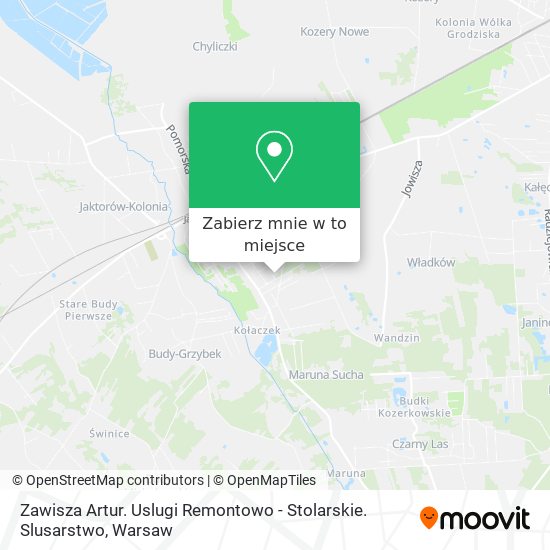 Mapa Zawisza Artur. Uslugi Remontowo - Stolarskie. Slusarstwo