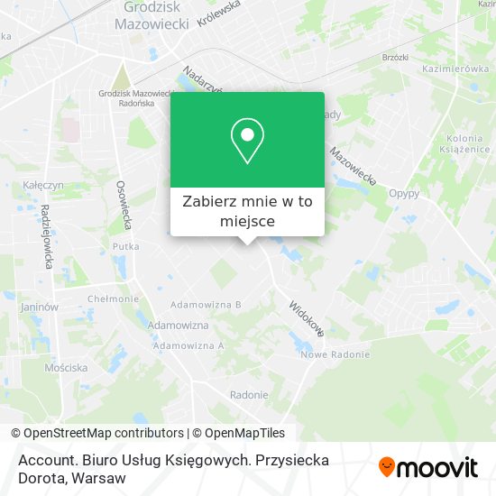 Mapa Account. Biuro Usług Księgowych. Przysiecka Dorota