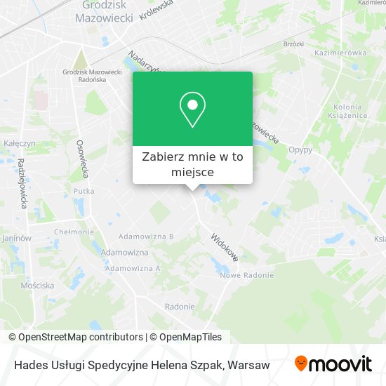 Mapa Hades Usługi Spedycyjne Helena Szpak