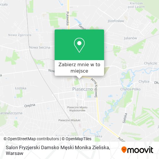 Mapa Salon Fryzjerski Damsko Męski Monika Zieliska