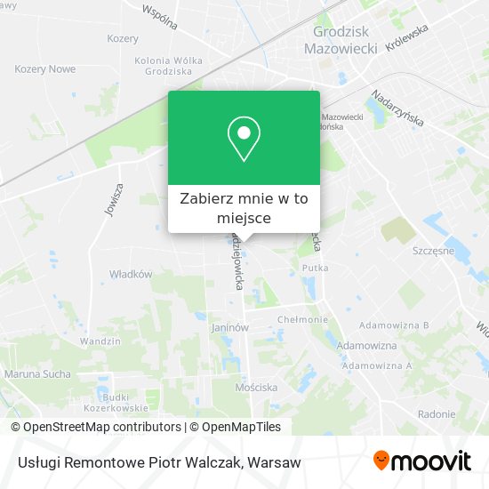 Mapa Usługi Remontowe Piotr Walczak