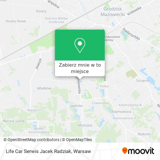 Mapa Life Car Serwis Jacek Radziak