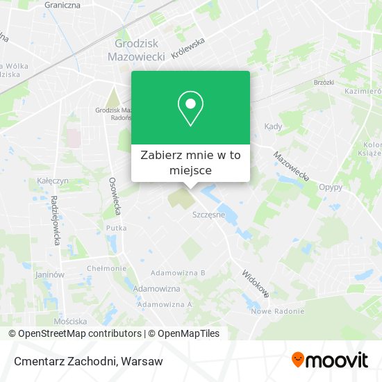 Mapa Cmentarz Zachodni