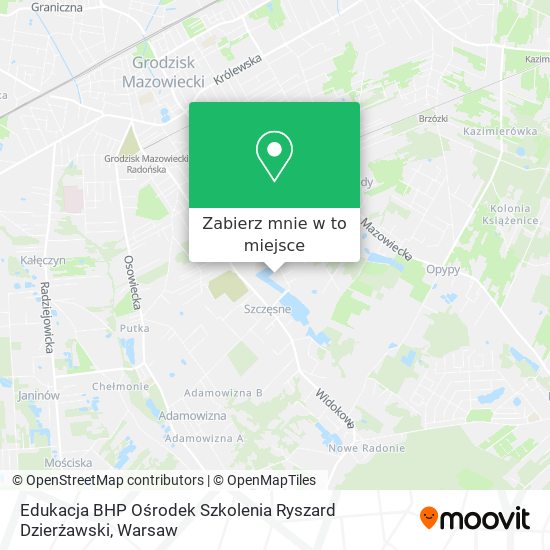 Mapa Edukacja BHP Ośrodek Szkolenia Ryszard Dzierżawski