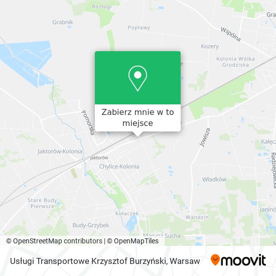 Mapa Usługi Transportowe Krzysztof Burzyński