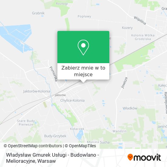 Mapa Władysław Gmurek Usługi - Budowlano - Melioracyjne