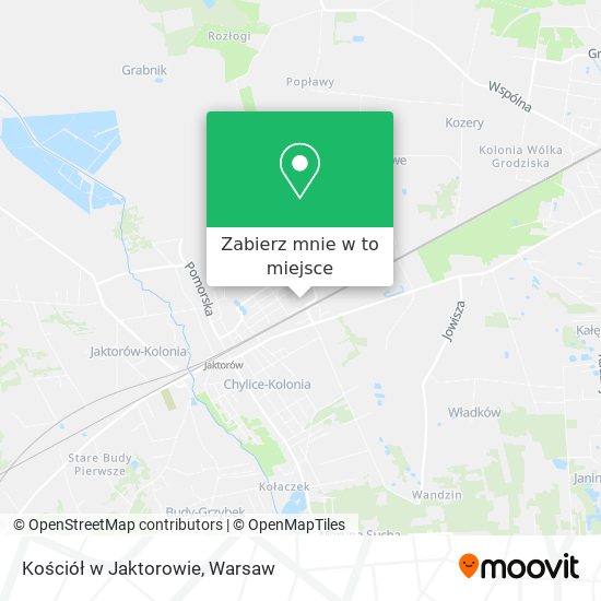 Mapa Kościół w Jaktorowie