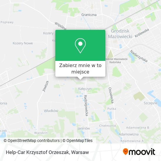 Mapa Help-Car Krzysztof Orzeszak