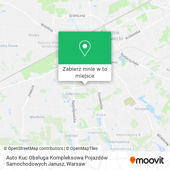 Mapa Auto Kuc Obsługa Kompleksowa Pojazdów Samochodowych Janusz