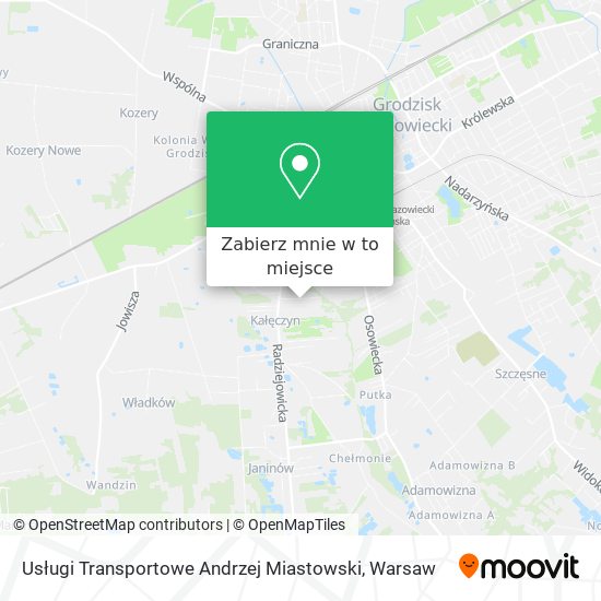 Mapa Usługi Transportowe Andrzej Miastowski