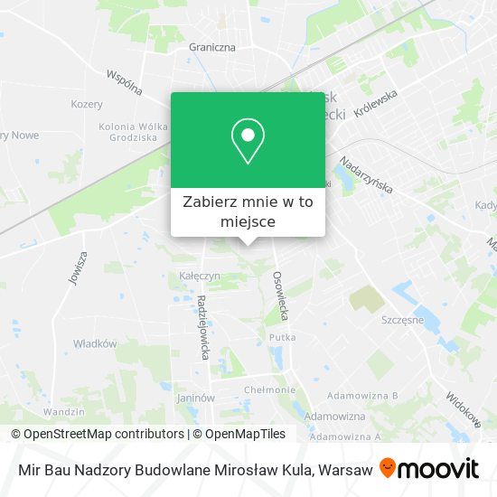 Mapa Mir Bau Nadzory Budowlane Mirosław Kula