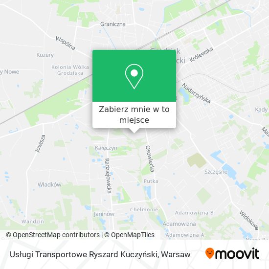 Mapa Usługi Transportowe Ryszard Kuczyński