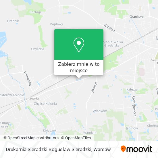 Mapa Drukarnia Sieradzki Bogusław Sieradzki