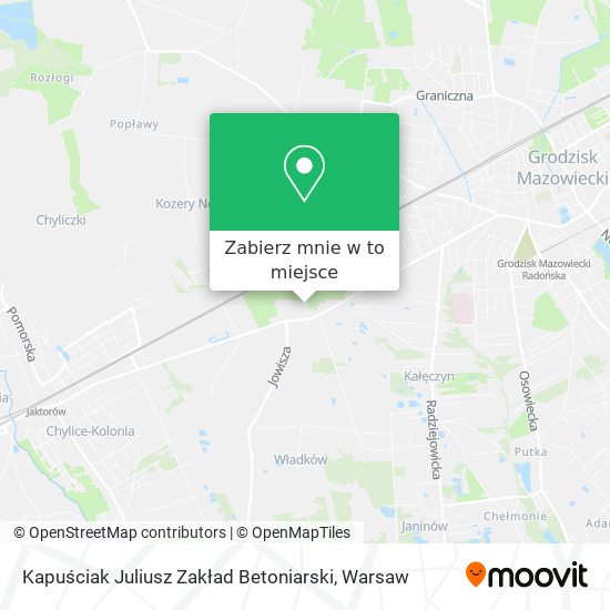 Mapa Kapuściak Juliusz Zakład Betoniarski