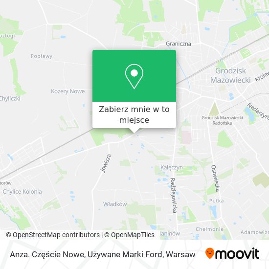 Mapa Anza. Częście Nowe, Używane Marki Ford