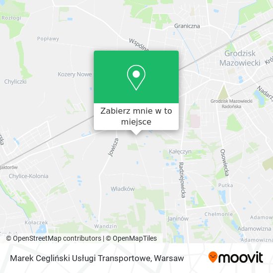 Mapa Marek Cegliński Usługi Transportowe