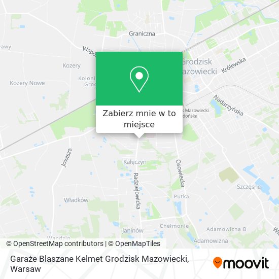 Mapa Garaże Blaszane Kelmet Grodzisk Mazowiecki