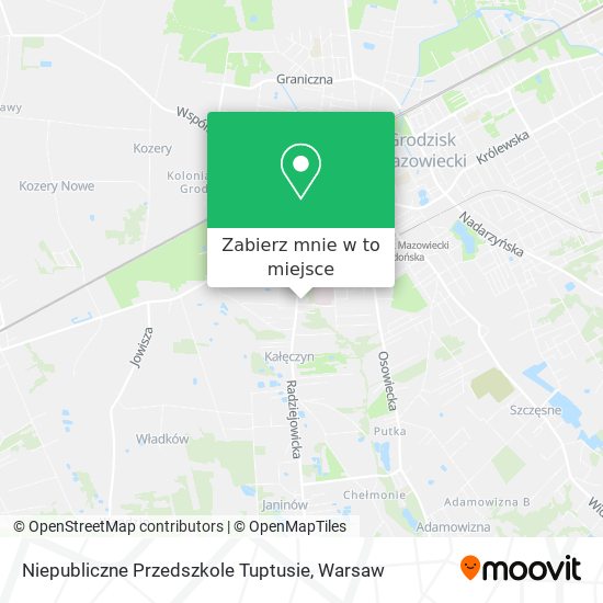 Mapa Niepubliczne Przedszkole Tuptusie