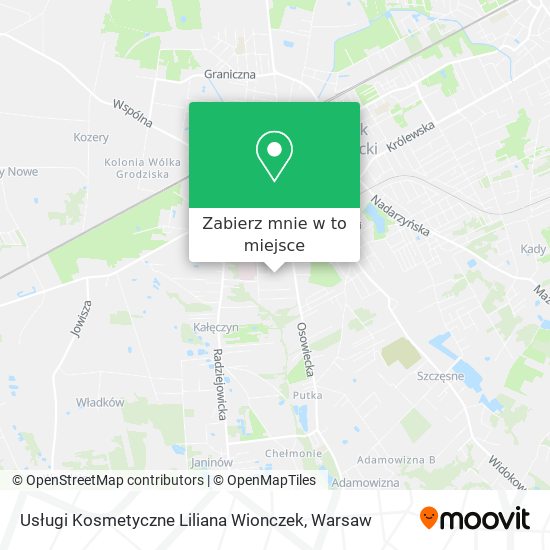 Mapa Usługi Kosmetyczne Liliana Wionczek