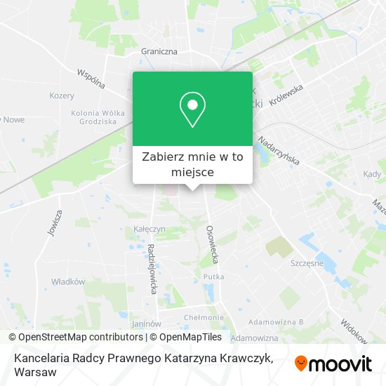 Mapa Kancelaria Radcy Prawnego Katarzyna Krawczyk