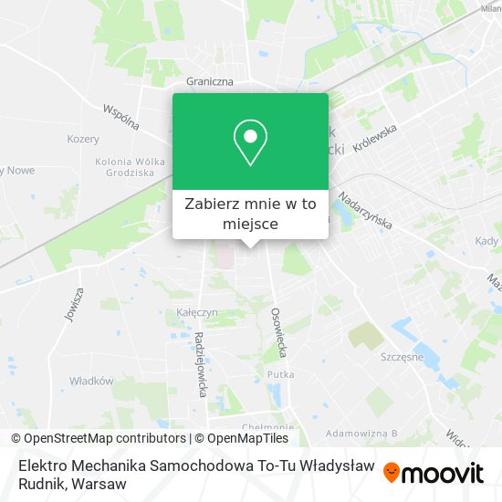 Mapa Elektro Mechanika Samochodowa To-Tu Władysław Rudnik