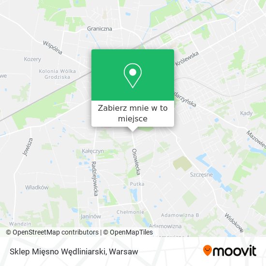 Mapa Sklep Mięsno Wędliniarski