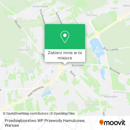 Mapa Przedsiębiorstwo WP Przewody Hamulcowe