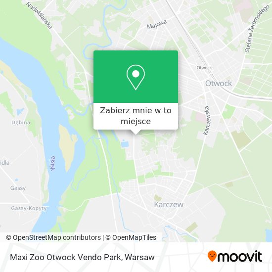 Mapa Maxi Zoo Otwock Vendo Park