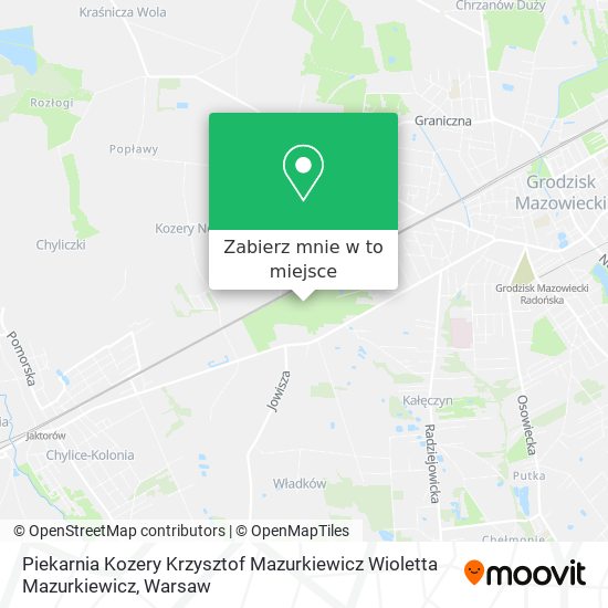 Mapa Piekarnia Kozery Krzysztof Mazurkiewicz Wioletta Mazurkiewicz