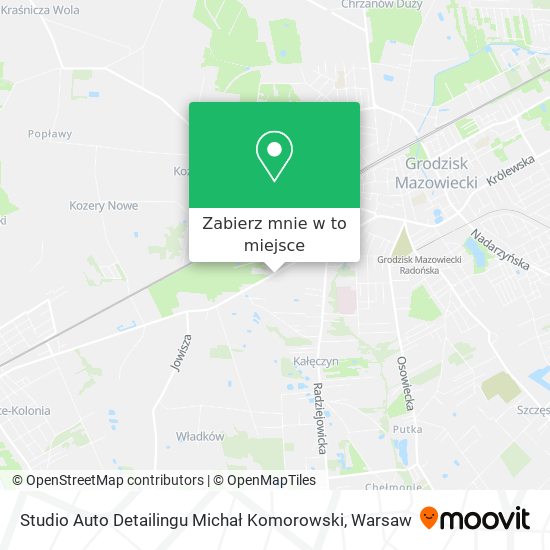 Mapa Studio Auto Detailingu Michał Komorowski