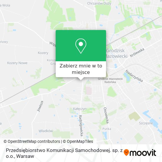 Mapa Przedsiębiorstwo Komunikacji Samochodowej. sp. z o.o.