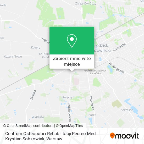 Mapa Centrum Osteopatii i Rehabilitacji Recreo Med Krystian Sobkowiak